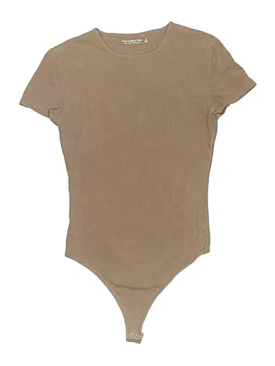 Pre-owned Abercrombie & Fitch Bodysuit In Tan