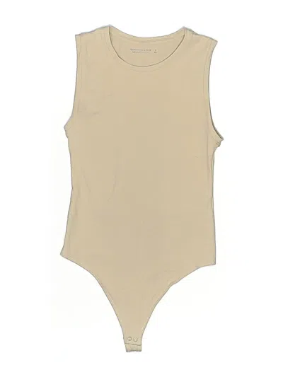 Pre-owned Abercrombie & Fitch Bodysuit In Tan