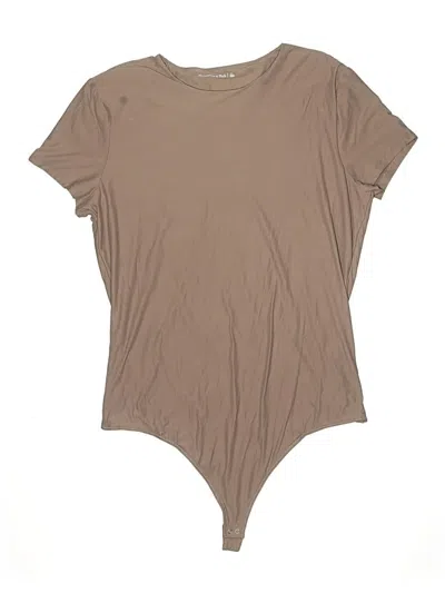 Pre-owned Abercrombie & Fitch Bodysuit In Tan
