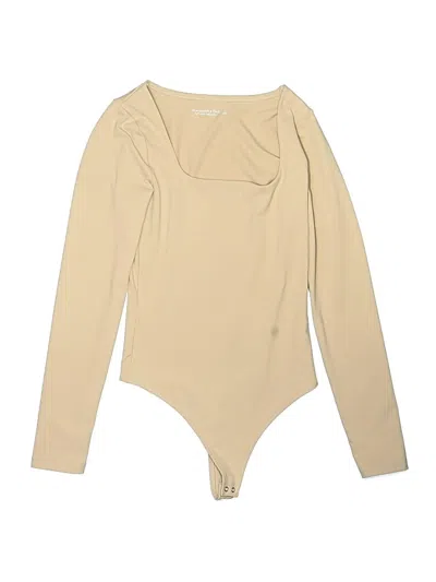 Pre-owned Abercrombie & Fitch Bodysuit In Tan