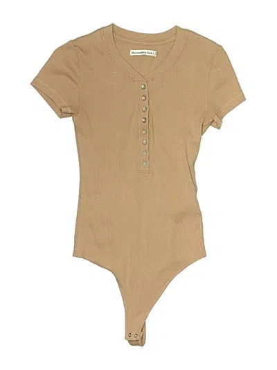 Pre-owned Abercrombie & Fitch Bodysuit In Tan