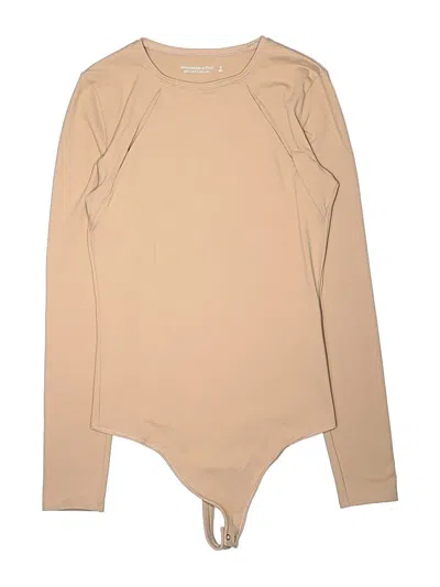 Pre-owned Abercrombie & Fitch Bodysuit In Tan