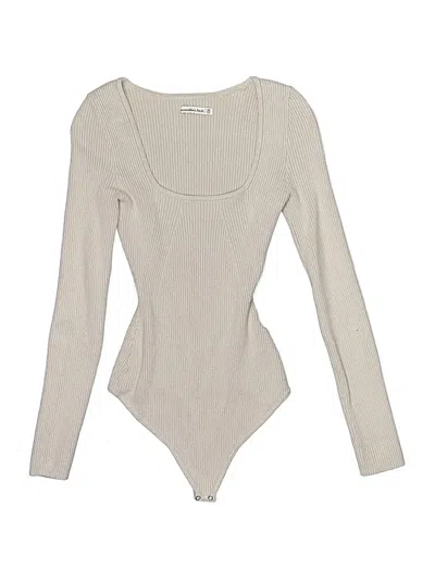 Pre-owned Abercrombie & Fitch Bodysuit In Tan