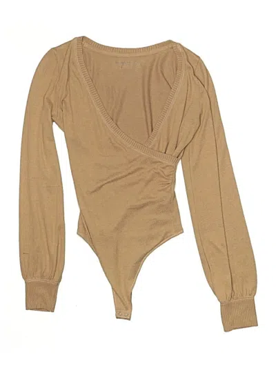 Pre-owned Abercrombie & Fitch Bodysuit In Tan