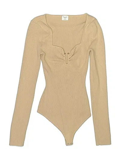 Pre-owned Abercrombie & Fitch Bodysuit In Tan
