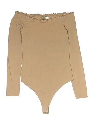 Pre-owned Abercrombie & Fitch Bodysuit In Tan