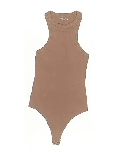 Pre-owned Abercrombie & Fitch Bodysuit In Tan