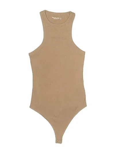 Pre-owned Abercrombie & Fitch Bodysuit In Tan