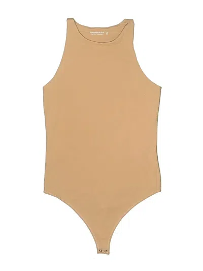 Pre-owned Abercrombie & Fitch Bodysuit In Tan