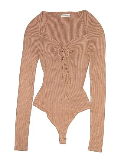 Pre-owned Abercrombie & Fitch Bodysuit In Tan