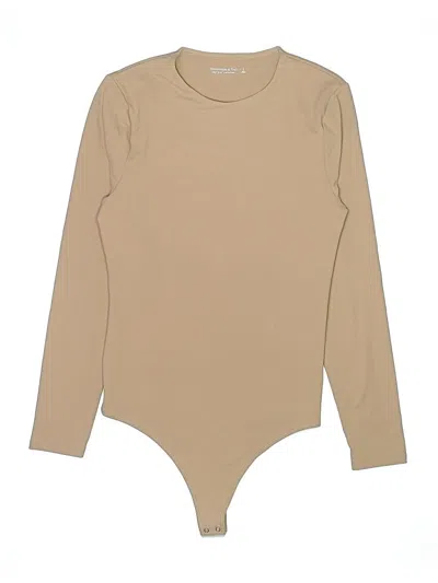 Pre-owned Abercrombie & Fitch Bodysuit In Tan