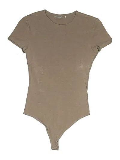 Pre-owned Abercrombie & Fitch Bodysuit In Tan