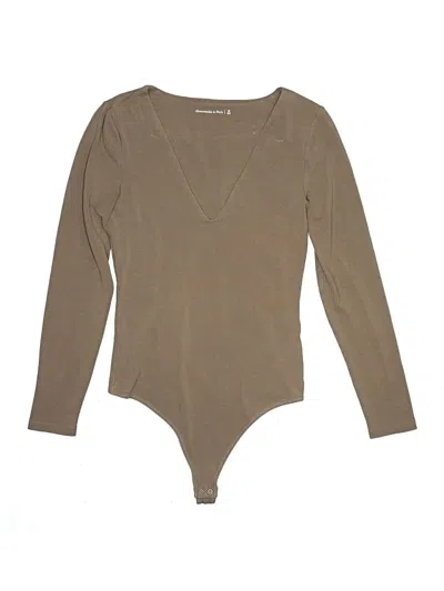 Pre-owned Abercrombie & Fitch Bodysuit In Tan