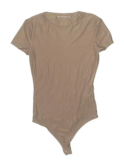 Pre-owned Abercrombie & Fitch Bodysuit In Tan