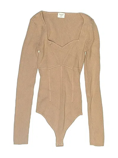 Pre-owned Abercrombie & Fitch Bodysuit In Tan