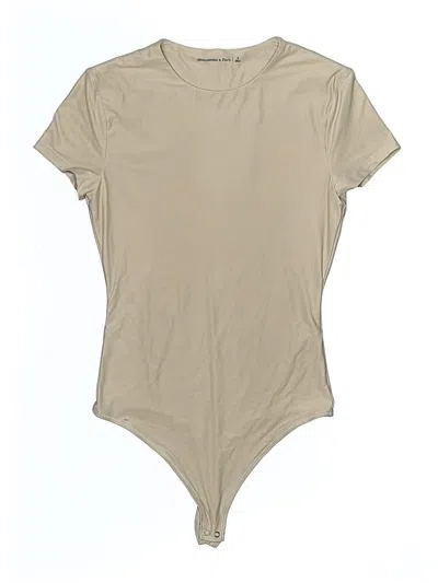 Pre-owned Abercrombie & Fitch Bodysuit In Tan