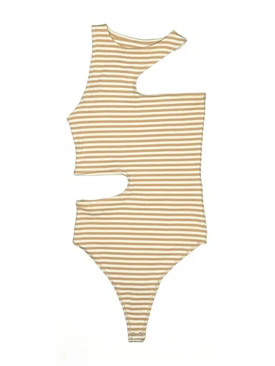 Pre-owned Abercrombie & Fitch Bodysuit In Tan