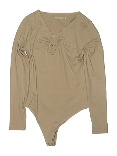 Pre-owned Abercrombie & Fitch Bodysuit In Tan