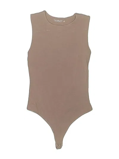 Pre-owned Abercrombie & Fitch Bodysuit In Tan