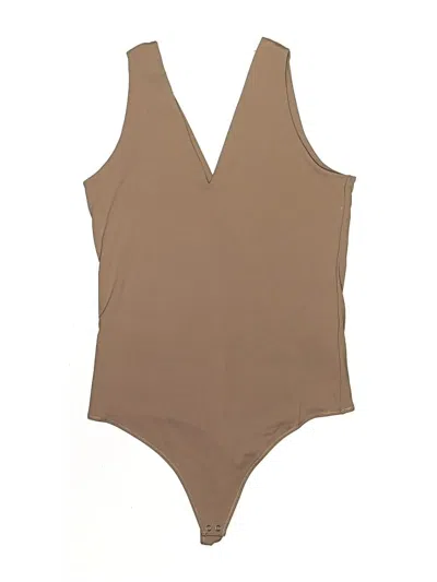 Pre-owned Abercrombie & Fitch Bodysuit In Tan