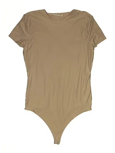 Pre-owned Abercrombie & Fitch Bodysuit In Tan