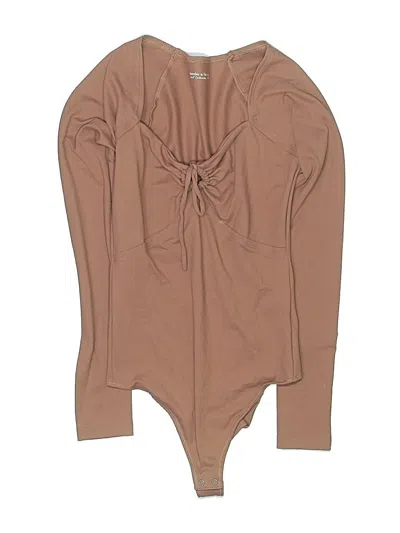 Pre-owned Abercrombie & Fitch Bodysuit In Tan