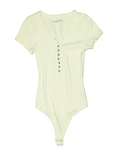 Pre-owned Abercrombie & Fitch Bodysuit In White
