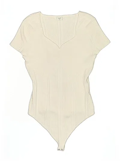 Pre-owned Abercrombie & Fitch Bodysuit In White