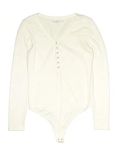 Pre-owned Abercrombie & Fitch Bodysuit In White