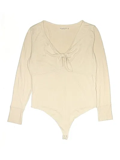 Pre-owned Abercrombie & Fitch Bodysuit In White
