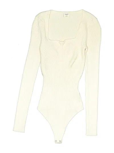 Pre-owned Abercrombie & Fitch Bodysuit In White