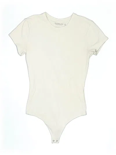 Pre-owned Abercrombie & Fitch Bodysuit In White