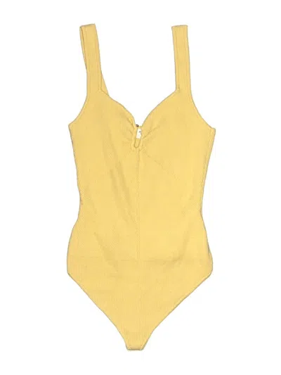 Pre-owned Abercrombie & Fitch Bodysuit In Yellow