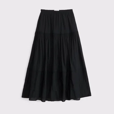 Abercrombie & Fitch Boho Maxi Skirt In Black