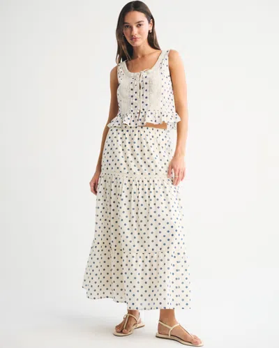 Abercrombie & Fitch Boho Maxi Skirt In White