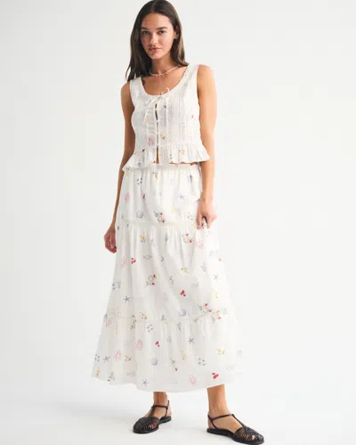 Abercrombie & Fitch Boho Maxi Skirt In Brown