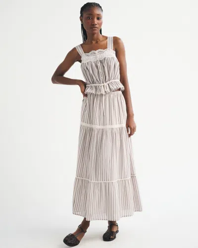 Abercrombie & Fitch Boho Maxi Skirt In Purple
