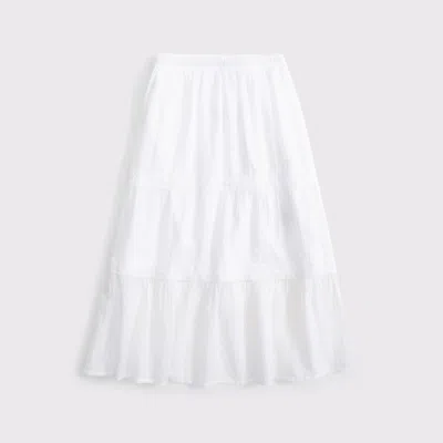 Abercrombie & Fitch Kids' Boho Maxi Skirt In White