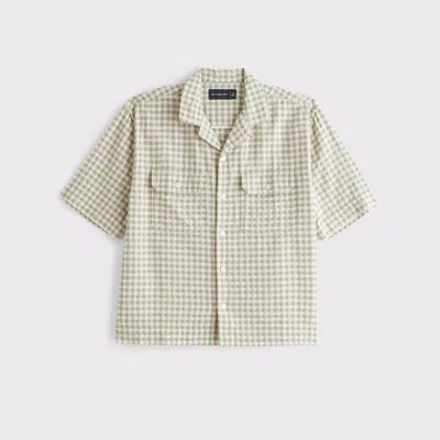 Abercrombie & Fitch Boxy 2-pocket Shirt In Green