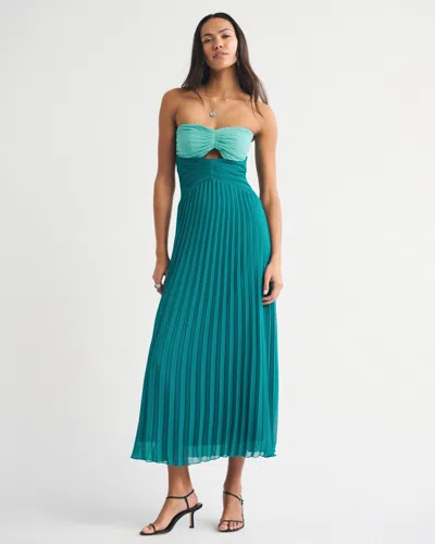 Abercrombie & Fitch Bra-free A&f Giselle Cutout Maxi Dress In Blue