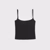 Abercrombie & Fitch Bra-free Double-layered 90s Cami In Black