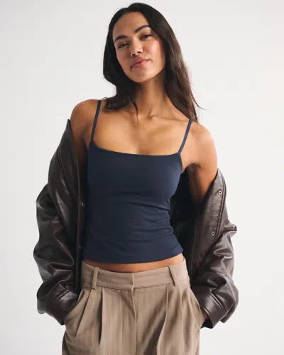 Abercrombie & Fitch Bra-free Snatched Seamless 90s Cami In Blue