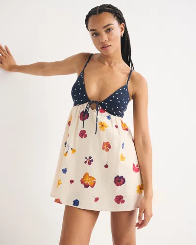 Abercrombie & Fitch Bra-free Tie-front Skort In White