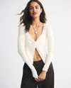 Abercrombie & Fitch Bra-free Twist Sweater In White