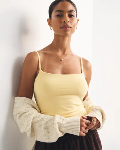 Abercrombie & Fitch Bra-free Seamless Fabric 90s Cami In Sunny Yellow