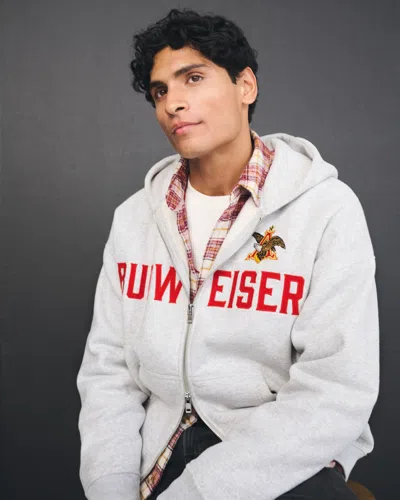 Abercrombie & Fitch Budweiser Full-zip Hoodie In Multi