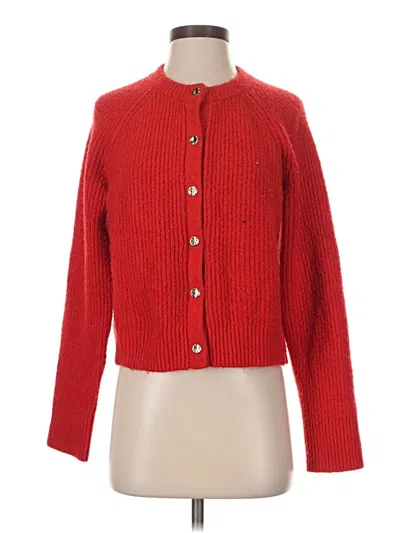 Pre-owned Abercrombie & Fitch Cardigan Sweater In Red