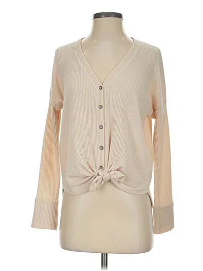 Pre-owned Abercrombie & Fitch Cardigan Sweater In Tan
