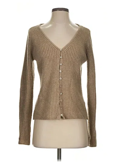Pre-owned Abercrombie & Fitch Cardigan Sweater In Tan