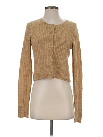 Pre-owned Abercrombie & Fitch Cardigan Sweater In Tan